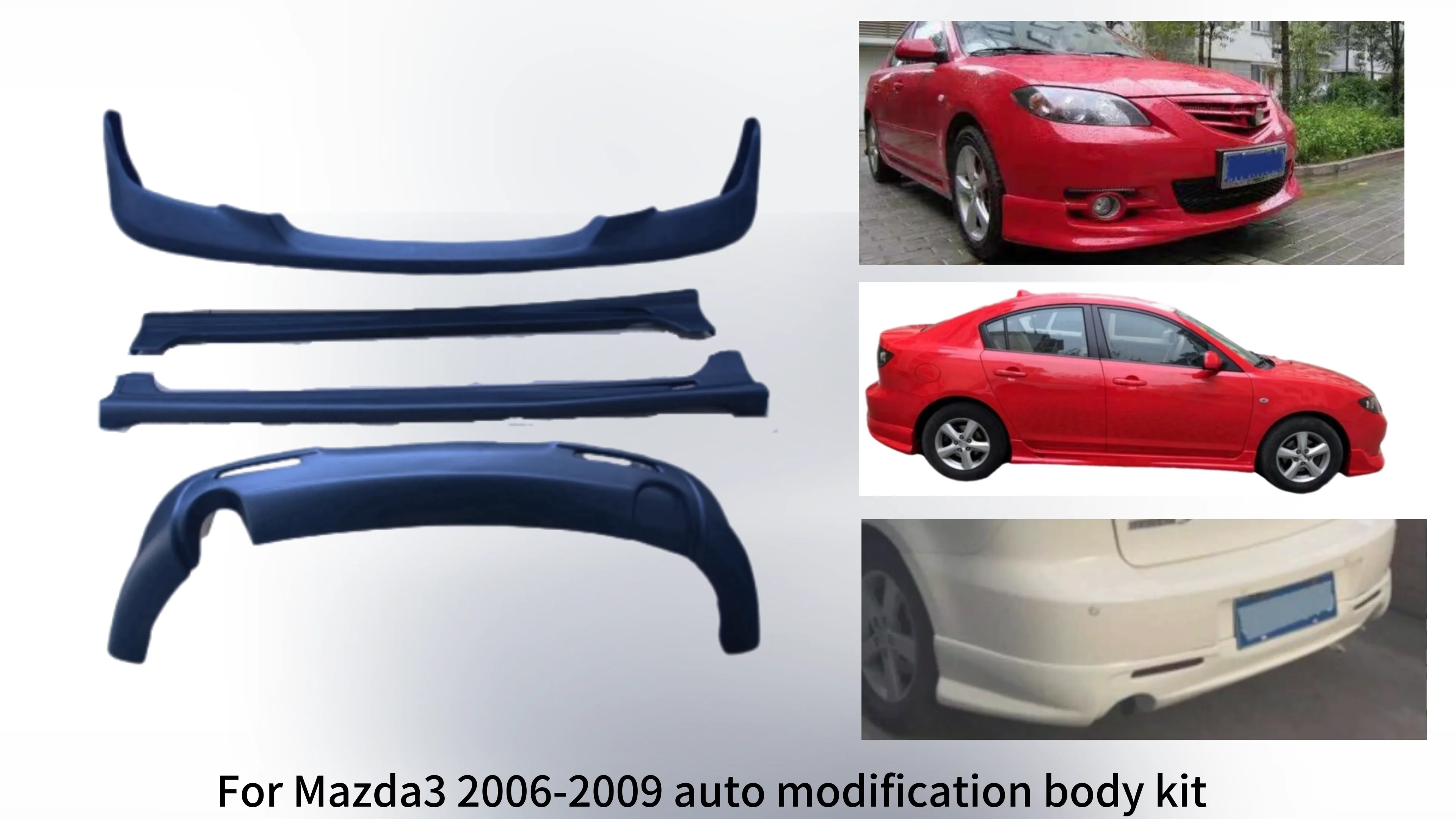 Wide Body Kit For Mazda3 2006 2007 2008 2009,The Pp Auto Body Systems Includes Front Bumper Lip