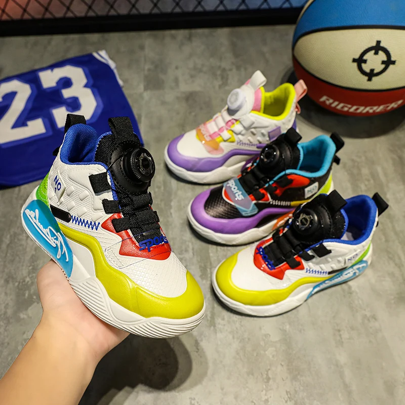 2022 Spring New Model Big Size Sport Black Sneakers Children Sneakers Casual School Shoes