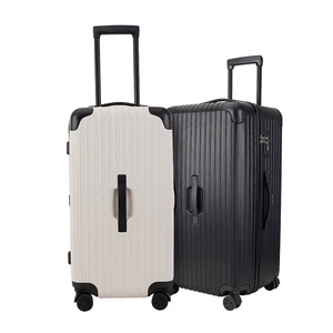 Personalized PP Luggage Anticollision Angle Travel Trolley Bag Zipper Pulls Travel Suitcase With 4*360 Degree Wheel