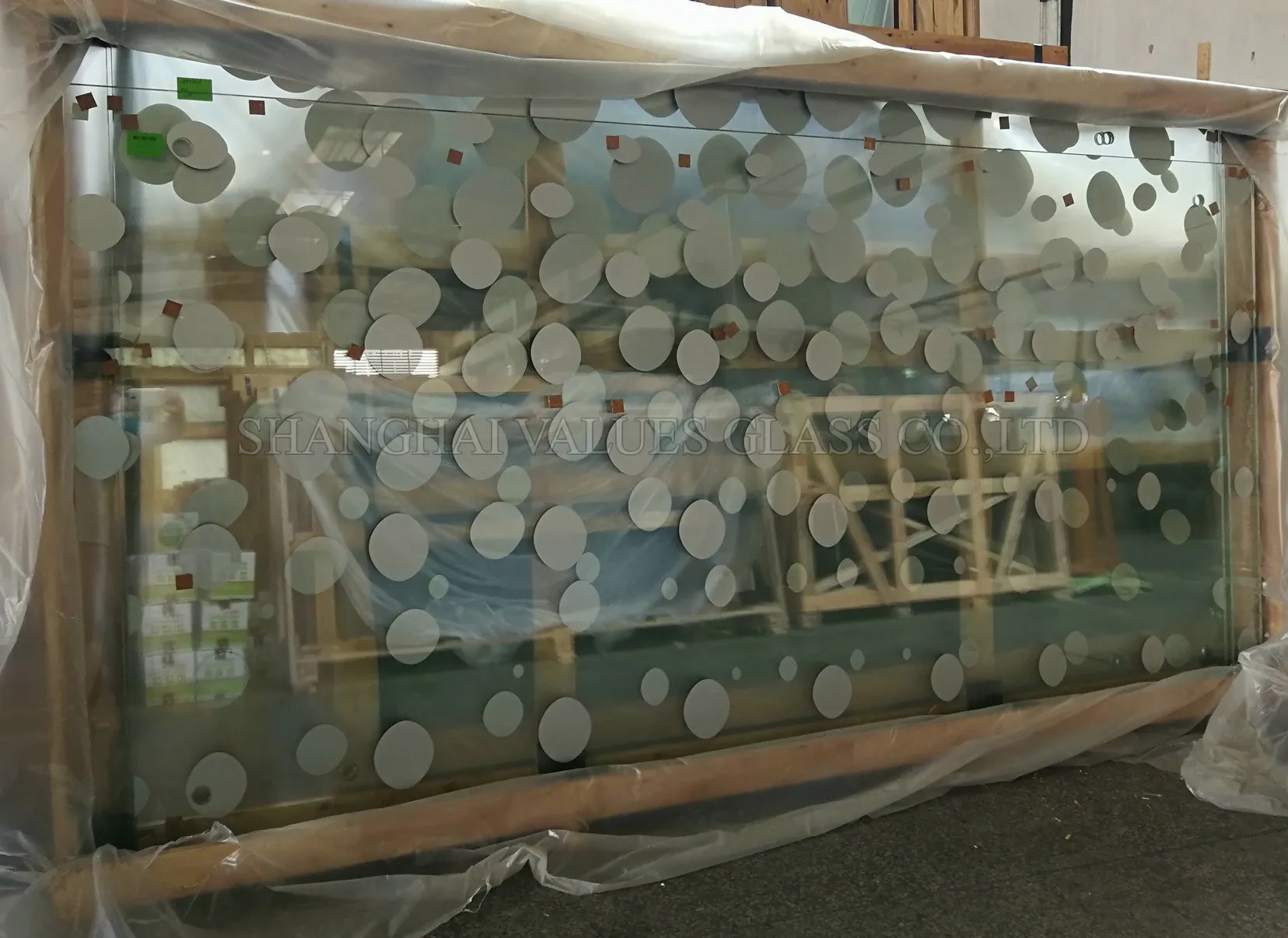 Custom Outdoor Glass Panels Silk Screen Printing Tempered Laminated