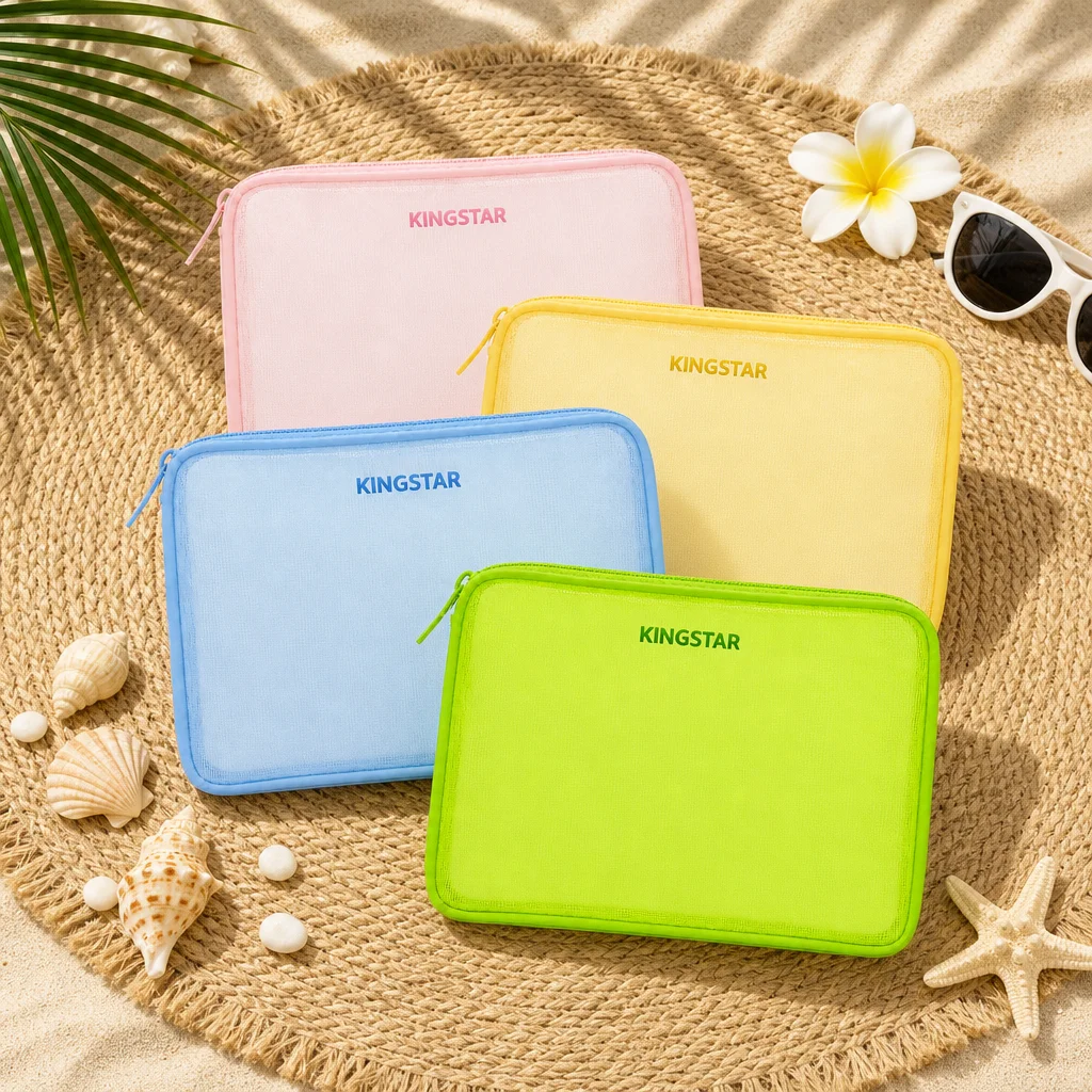 Pochette à maquillage tendance INS, souple, portable, écologique et résistante à l’eau, grande capacité, avec filet transparent pour cosmétiques