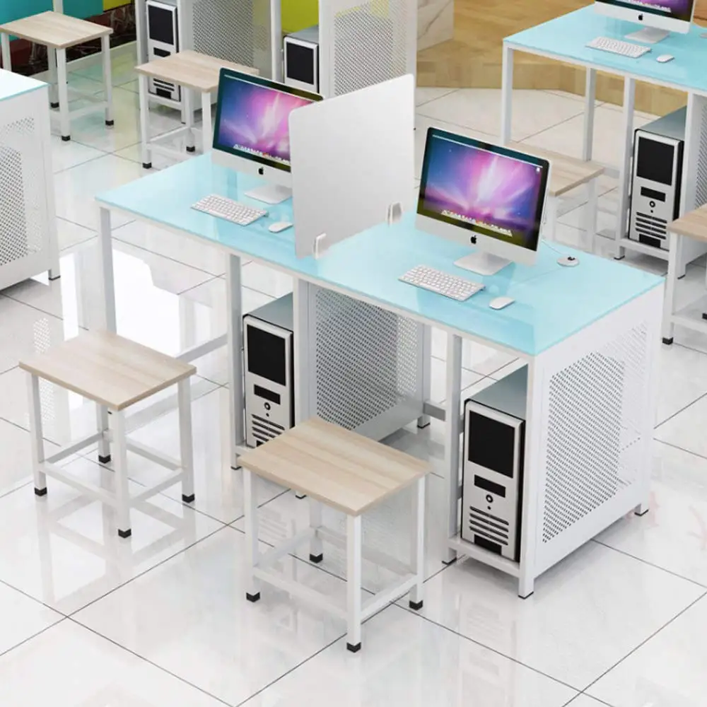 Wing Desktop Privacy Panel Frosted Glass Clamp-on Desk Divider Partition