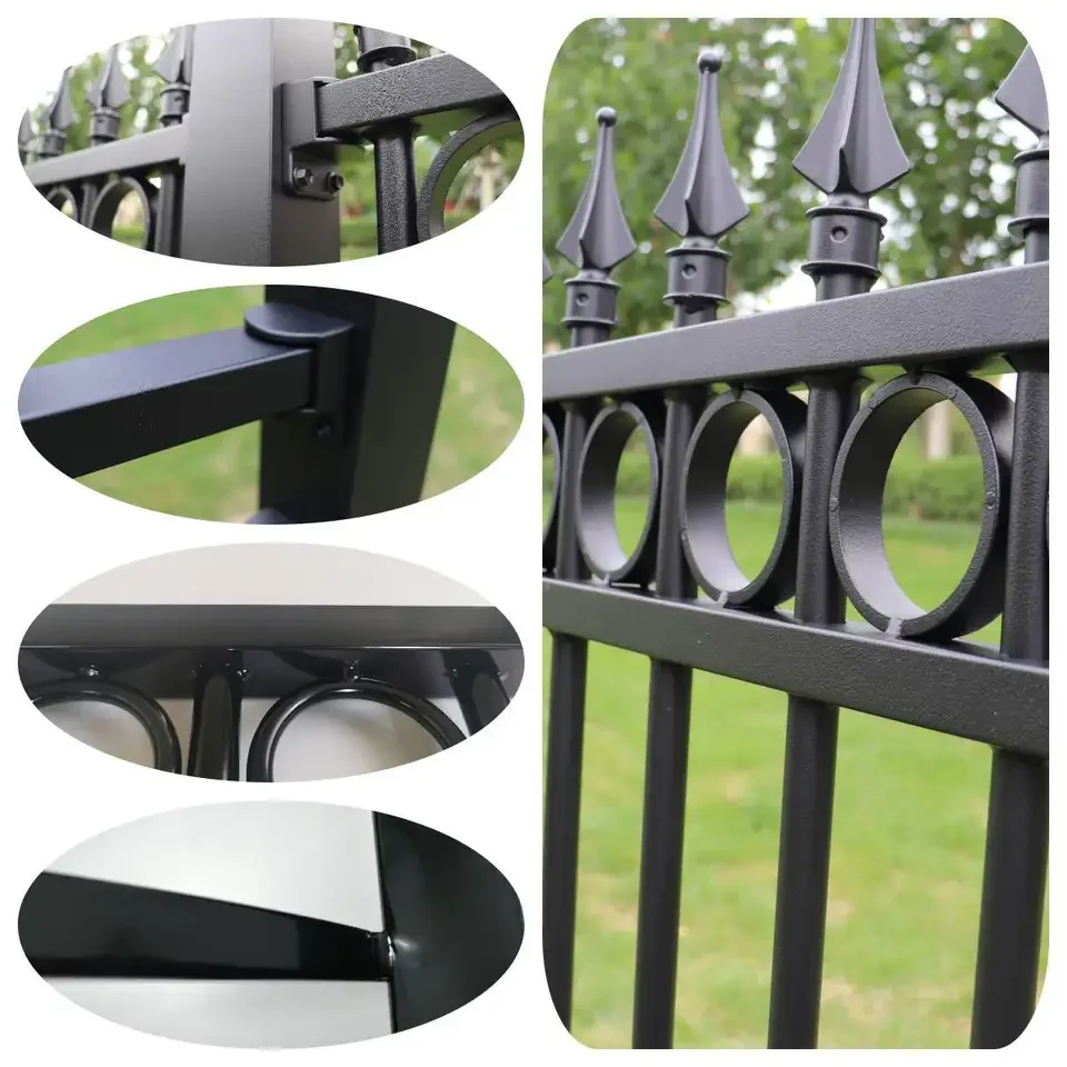 Pro Factory Shengxiang Verified Black Tubular Metal Fence Panels Spearhead Iron Yard Fencing for Home & Garden Use