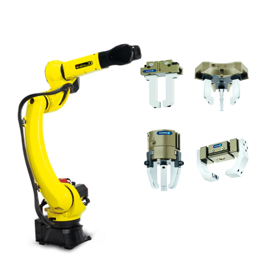 Payload 25kg Reach 1831mm FANUC M-20iD/25 Industrial Robot Arm With Schunk  Robotic Gripper As Palletizing Handling Robot