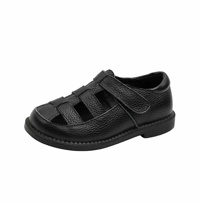 Small Moq Girls And Boy School Uniform Tbar Shoes Black Kids School
