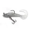 9g Flash White Coil-Tailed Lead Fish