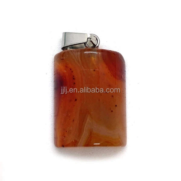 Natural crystal red agate, annular semi-cylindrical shape, 15x25mm melon seed buckle pendant, DIY jewelry accessories