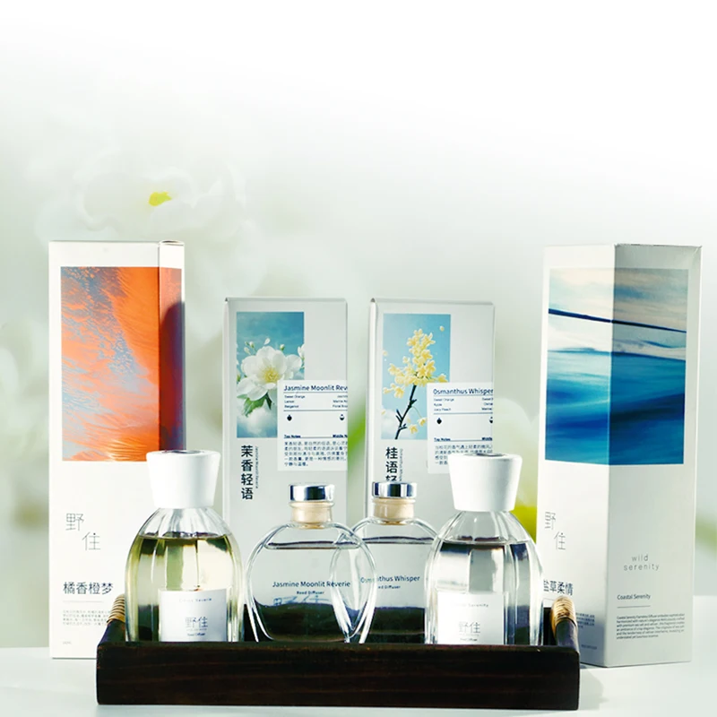 Private Label Custom Scents Reed Diffuser Gift Set Natural Scents Fragrance Flameless Diffuser