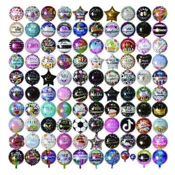 Wholesale 18 Inch Spanish Happy Birthday Printing Foil Balloon Feliz ...