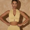 Chaleco de yoga caqui