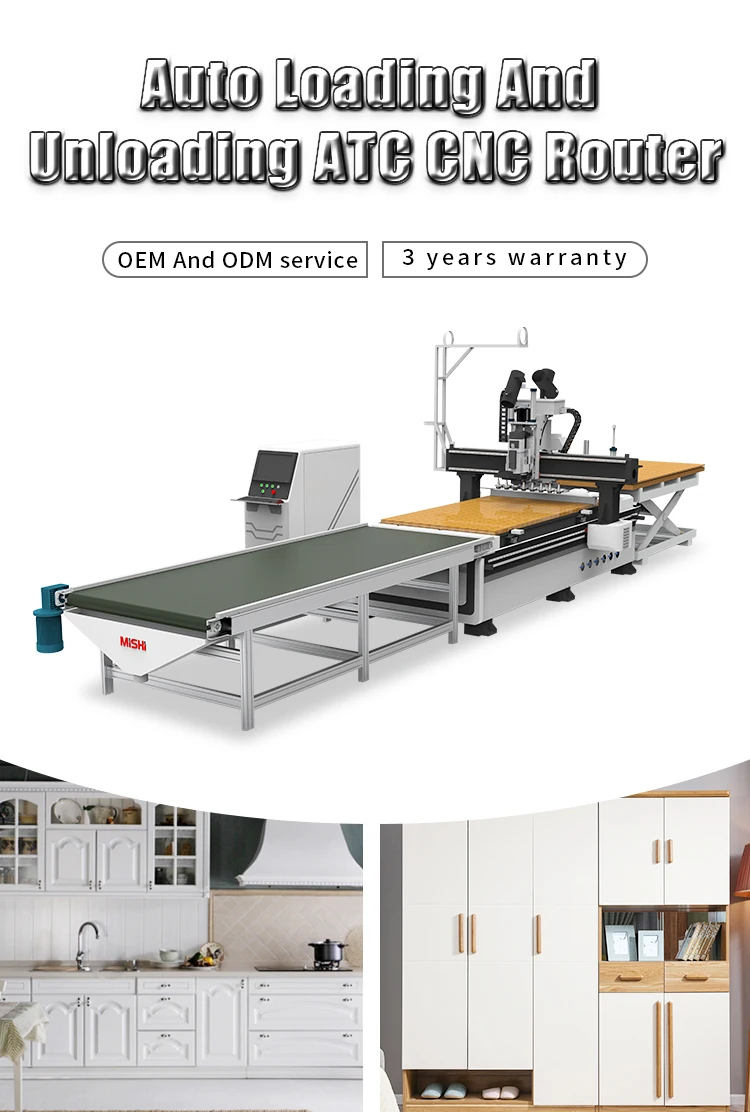 2040 1325 Mach3 DSP ATC CNC Router Wood Linear Automatic Tool Changing ...