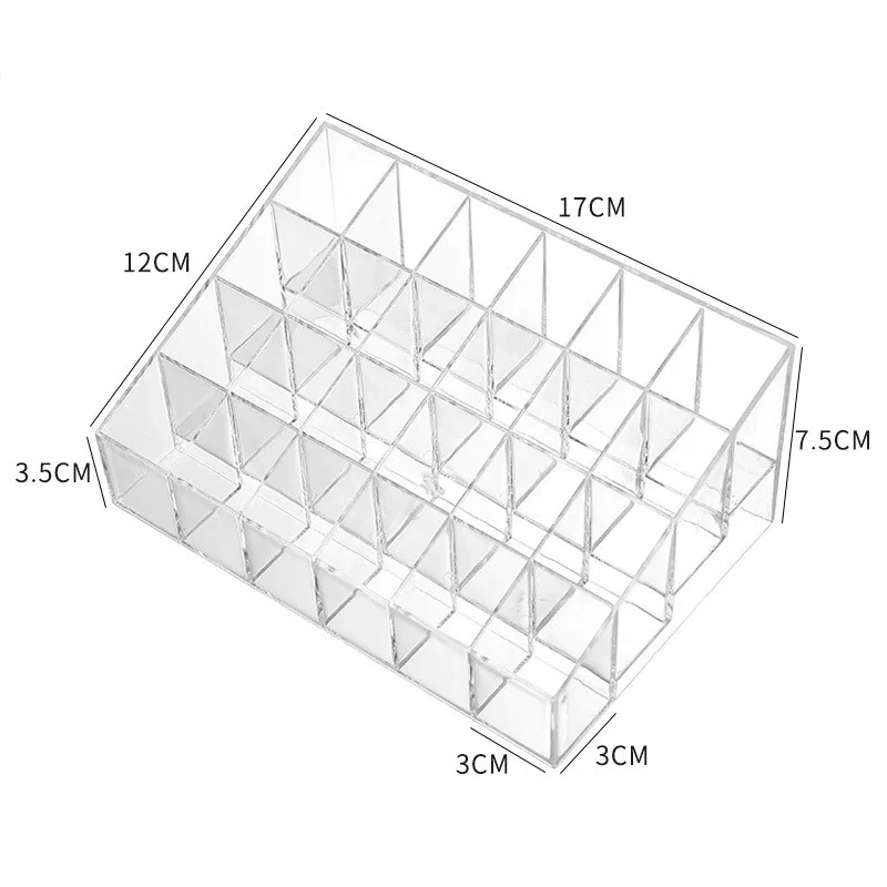 9/24/36/40 Grid Clear Lipstick Organizer Organizer Plastic Desktop Lipstick Holder Cosmetic Storage Box supplier