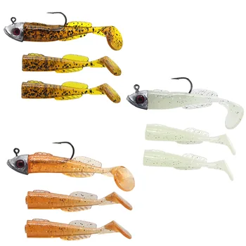 Lure Tumbler Lead Head Soft Bait Pack Single Hook with One Head Three Replaceable Tails for Carp Made of Durable PVC Material – Soft Lure – view 3