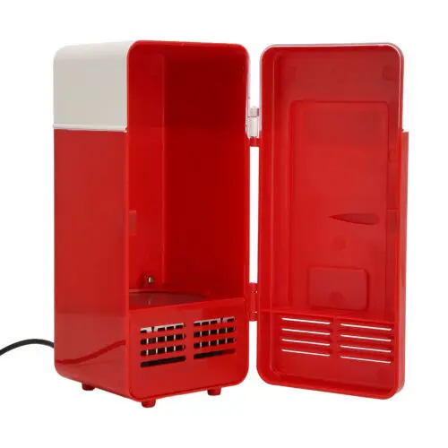 Portable Usb Mini Fridge Cool And Warm Mini Rrefrierator With Led Light