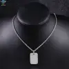 Moissanite Pendant with rope chain