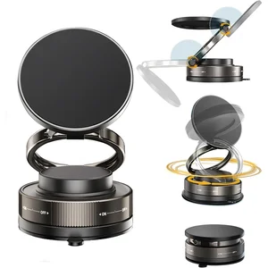 N2 Magnetic Car Holder Multi-Angle Rotation Wall Vacuum Adsorption Suction Mobile Cell Phone Holder for Dashboard Washroom