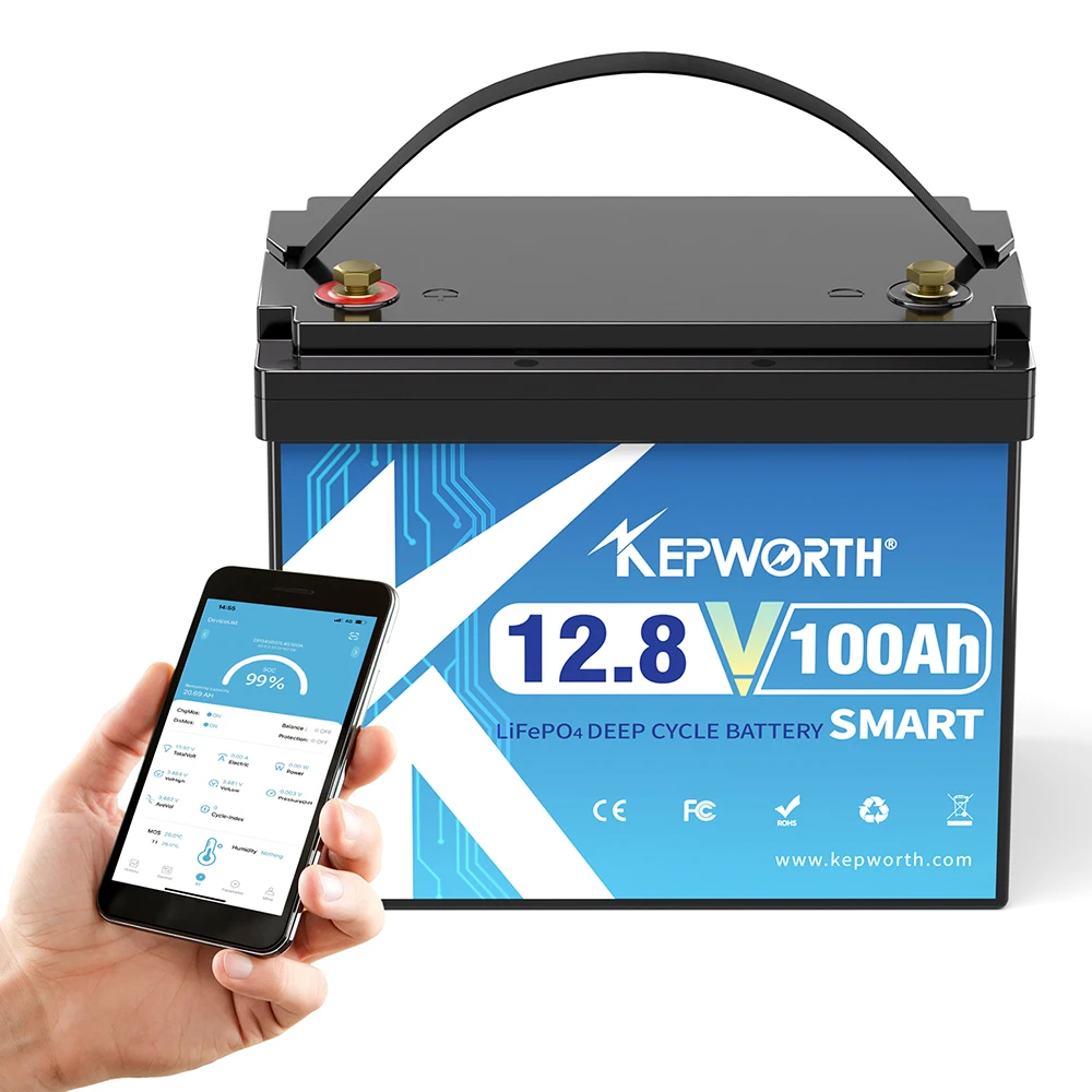 KEPWORTH リン酸鉄リチウムイオンバッテリー　12V/100Ah Amazon.co.jp: KEPWORTH 12V 100Ah LiFePO4バッテリーディープ