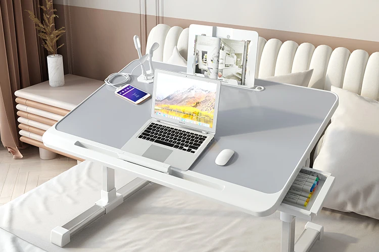 Multifunctional Laptop Stand Study Desk Angle Adjustable Foldable Lap Desk With Book/tablet