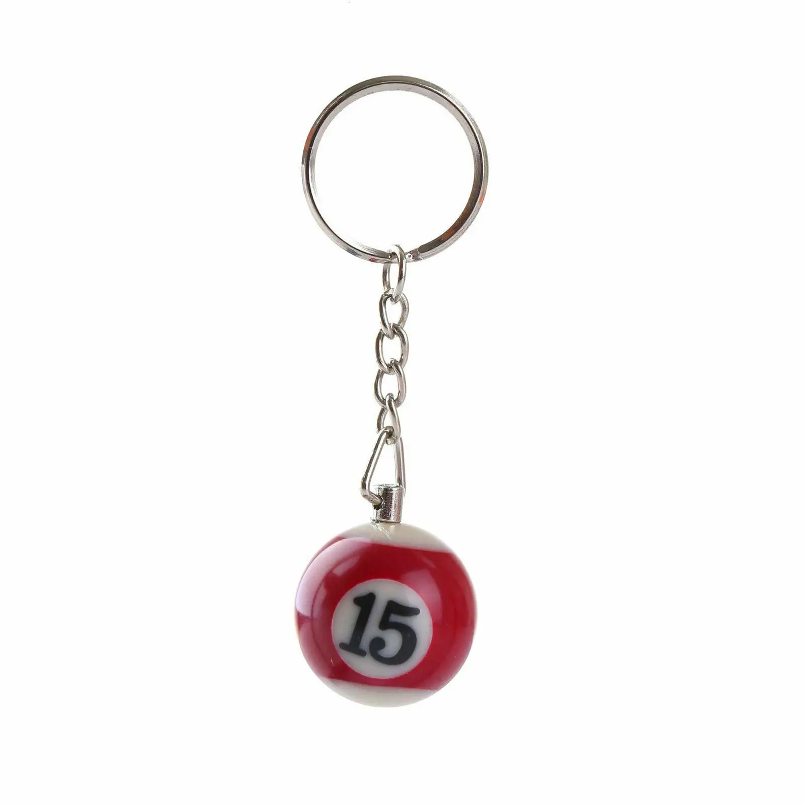 Pool Ball Keyring Lucky Colour Number Keychain 