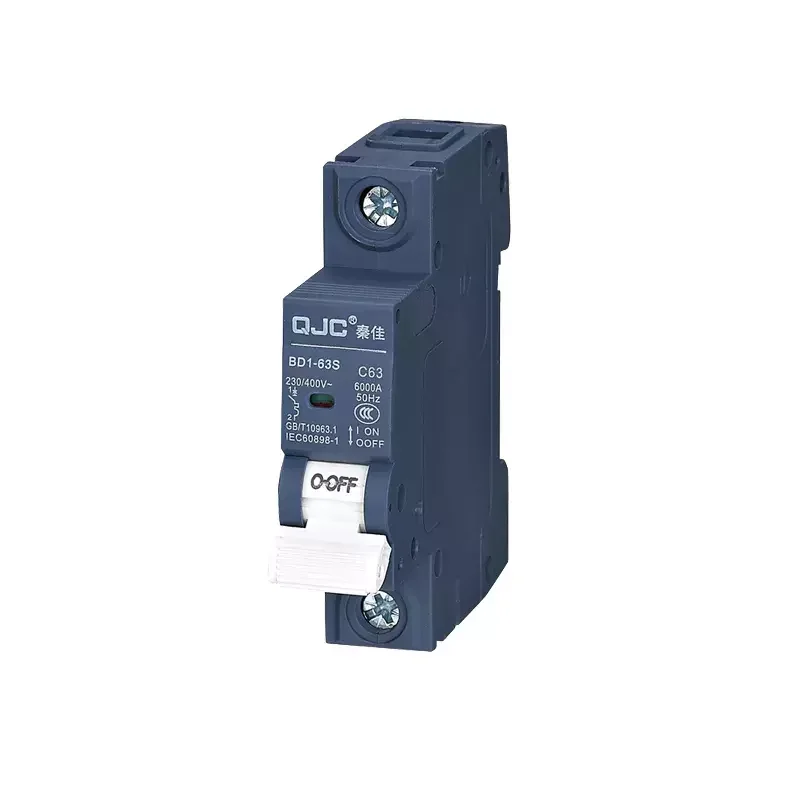 QJC 1P MCB  Mini Circuit Breaker 63A 6KA AC 230V/415V DC Can Be Customized 36 Amp Mcb Breaker