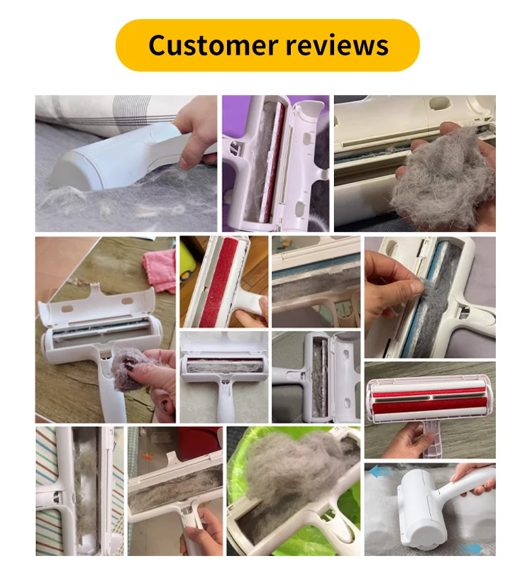 Custom Logo Self Cleaning Reusable Dog Cat Pet Hair Remover Brush Lint Roller Pet Fur Hair Remover for Pets Cleaner Brush