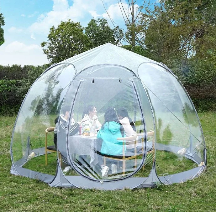 Instant Igloo Tent Clear Screen House Gazebo Octagonal Outdoor Bubble ...