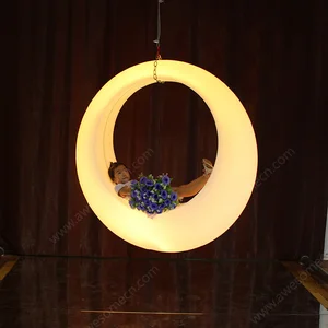 Outdoor LED Glowing Swing Chairs for Kids Courtyard