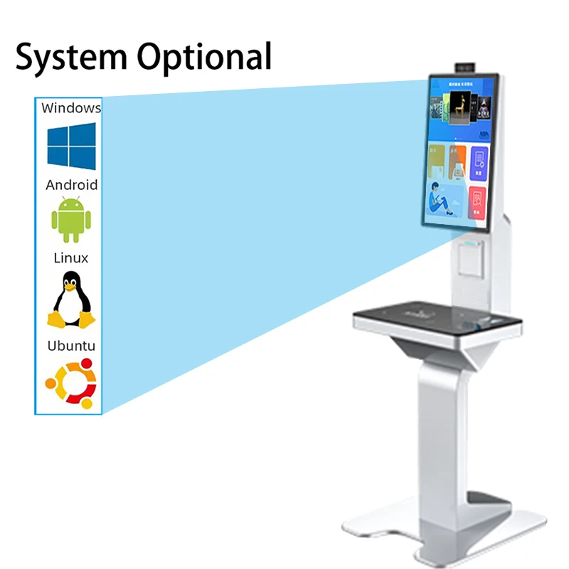 Library Kiosk for Borrowing/Renew/Return Books, Book Auto Return in Auto Borrow Out Kiosk Digital Self Service Kiosk for Library