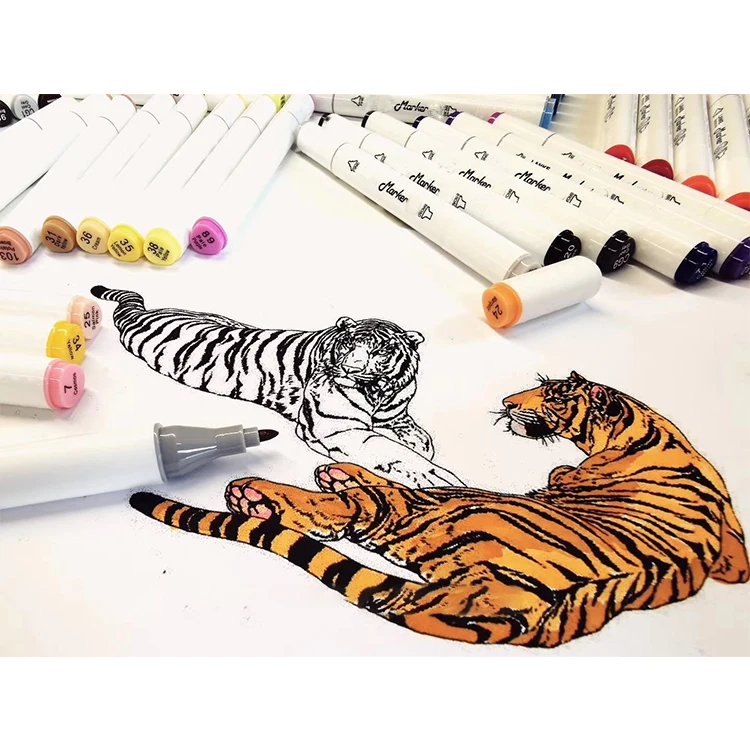 36 Colors Alcohol Based Student Drawing Art Marker Pen Set