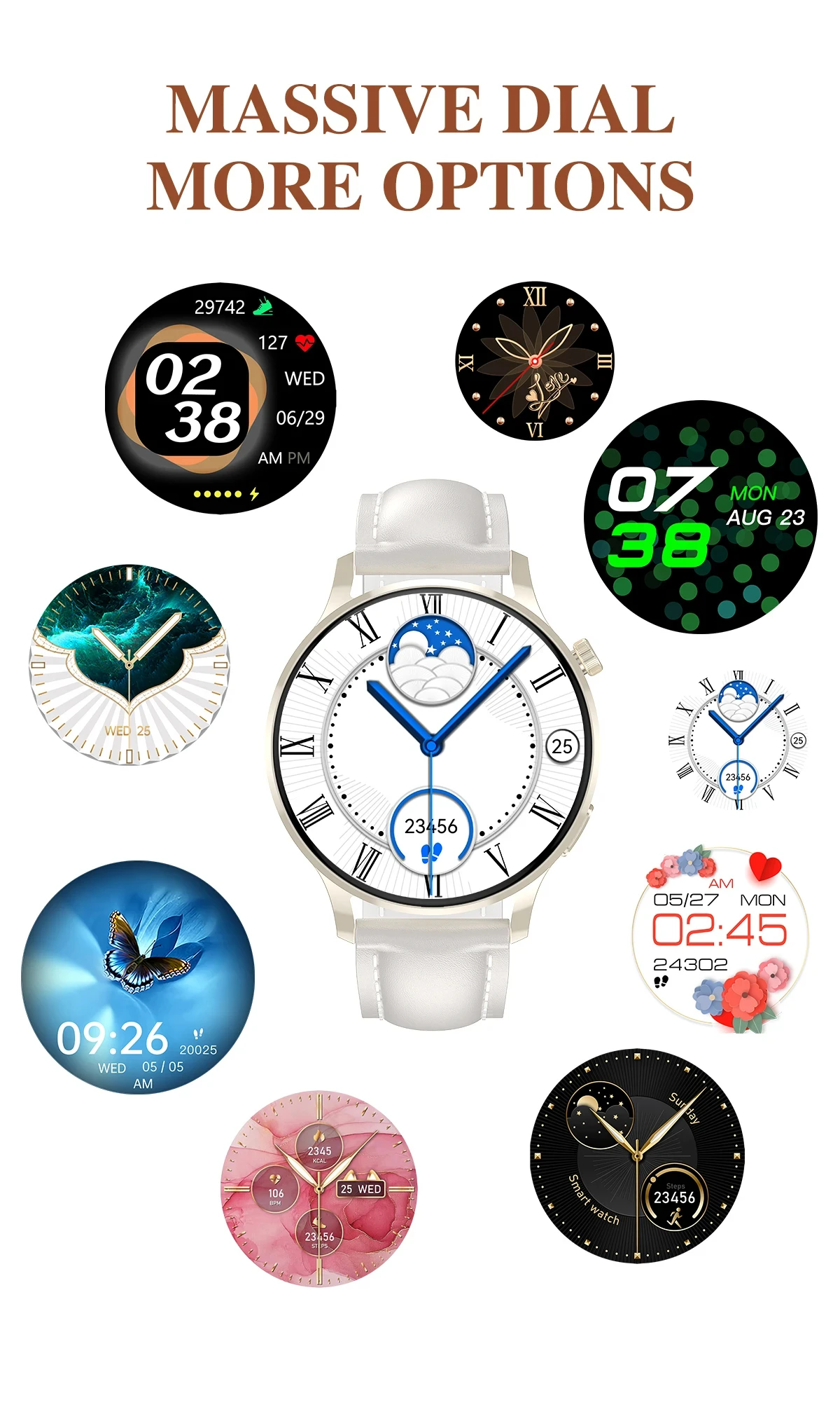 Women Smart Watch Watch3 Pro  Heart Rate Monitor Fitness Tracker Smartwatch Diamond Waterproof Lady Smart Clock Gift