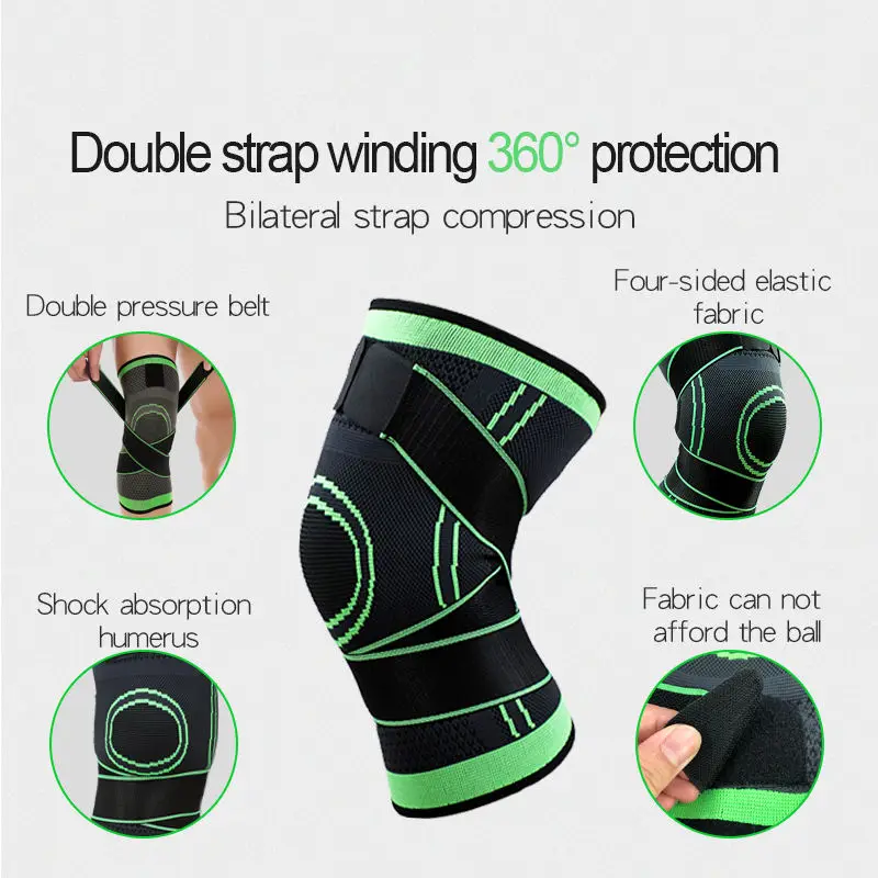 Pain Relief Adjustable Knee Sleeve Brace Knee Compression Support Knee Bandage