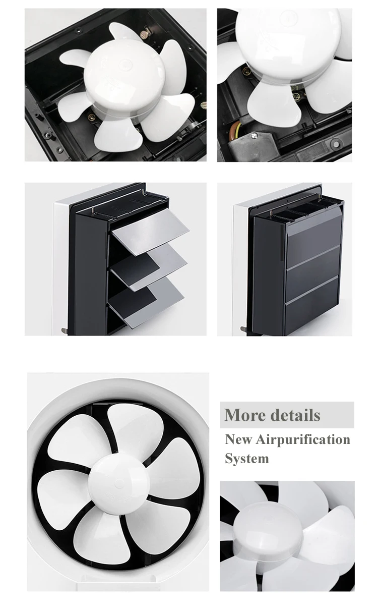 Wall Window Exhaust Fan, Plastic, 220V - detail 8