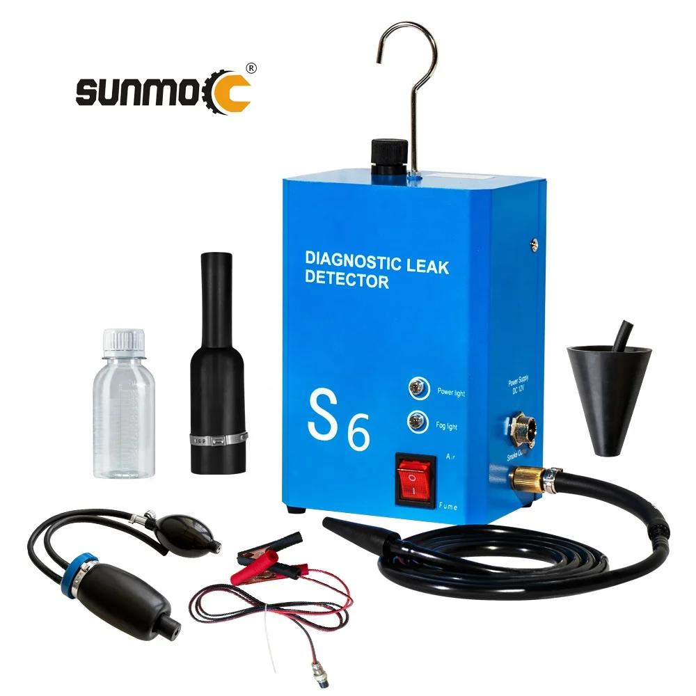 SAMFD Smoke Machine with Air Pressure Leak Detector Car EVAP Detect Pipe Smoke Leakage Analyzer