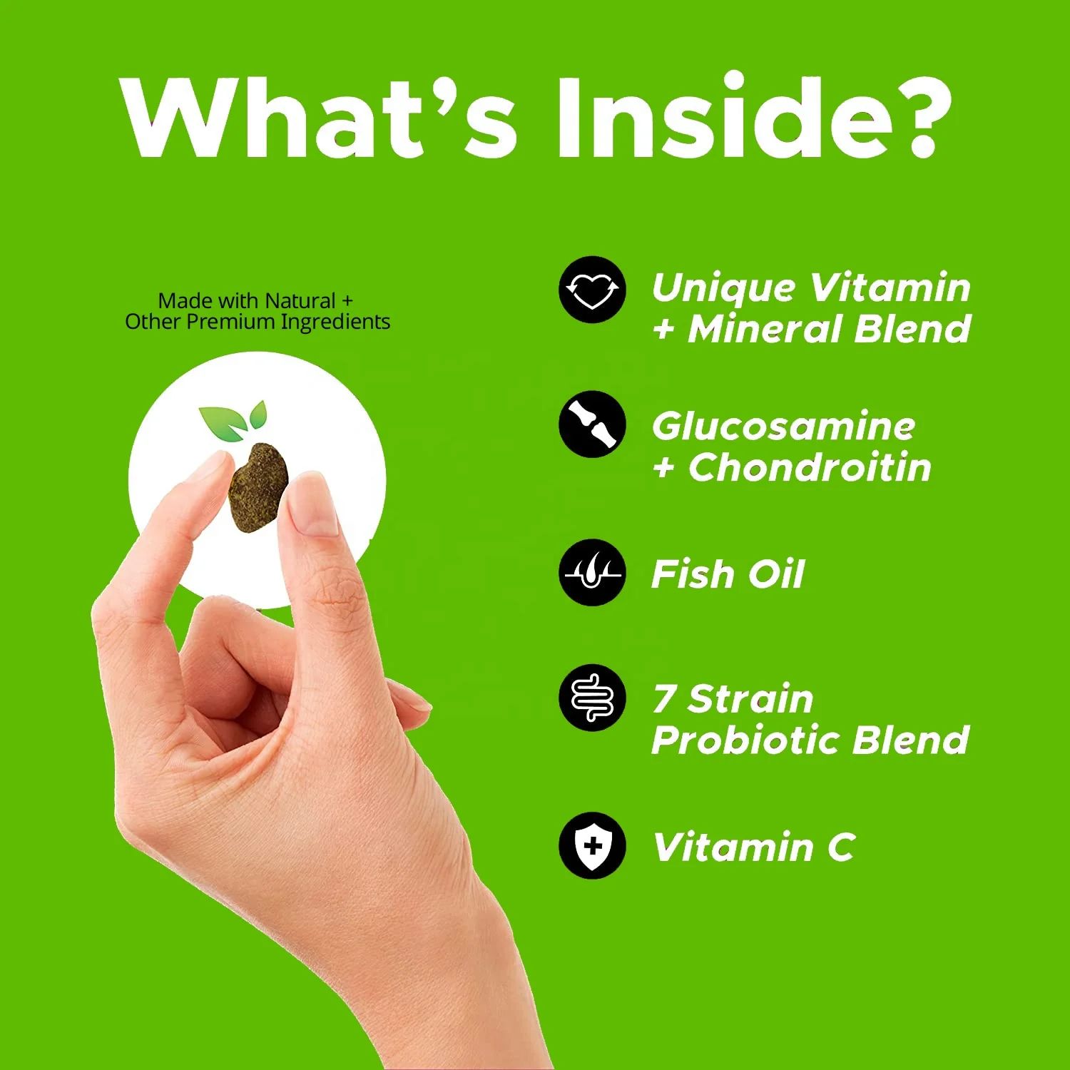 Оптовая продажа натуральные пищевые добавки для домашних собак поливитаминные жевательные ежедневные общего состояния