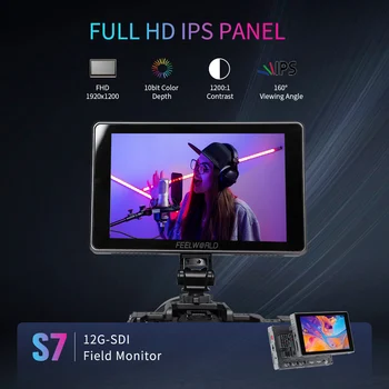FEELWORLD S7 Camera Monitor 7-inch 1600nit Industrial Touch 12G-SDI Signal Stability Field Monitor Factory Wholesale Custom detail image