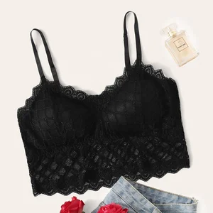 High Quality Comfortable Ladies Lace Wireless Breast Lift Plus Size Bra