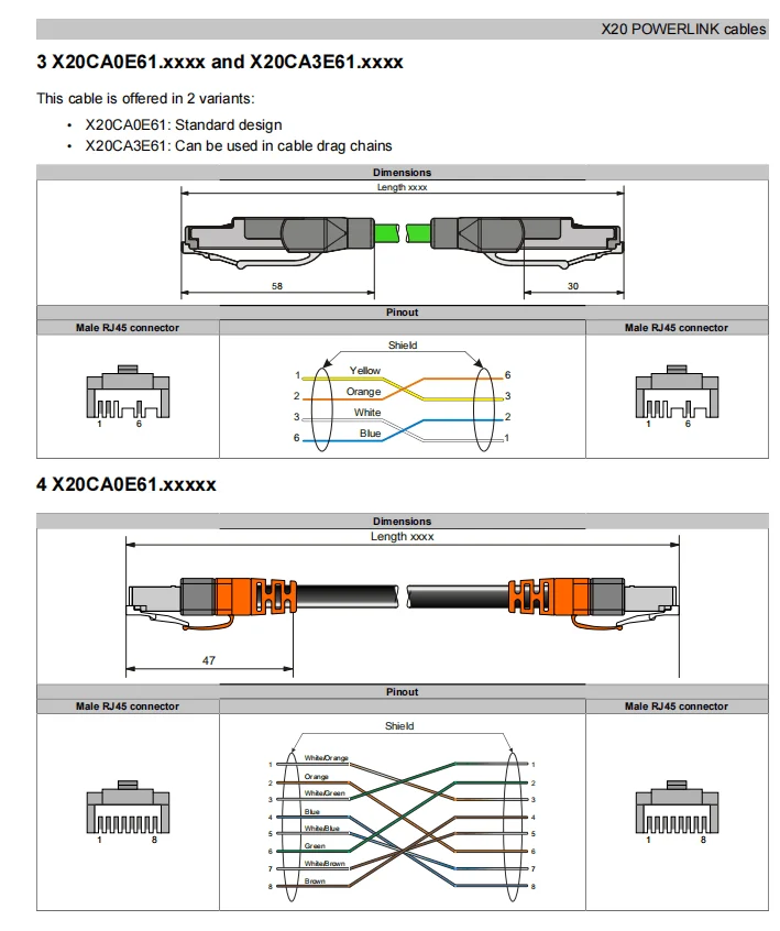B&r Powerlink Cable X20ca0e61.0010 Buy Flexible