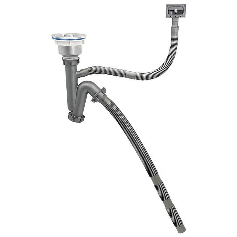 أفضل مبيعا من الفولاذ المقاوم للصدأ مصفاة مصفاة الصرف الرائحة أنبوب النفايات البلاستيكية مرنة أنبوب الصرف سيفون صرف سيفون