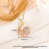 Xl4659 star flower openable photo clip necklace-gold pink