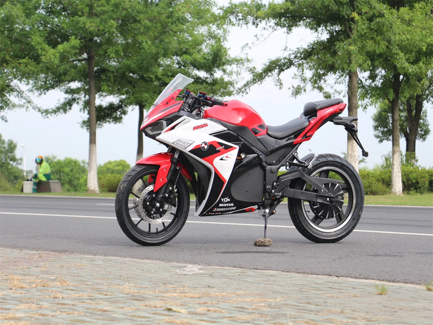 Top Fashion 72V Two-Seater Electric Racing Motorcycle 3000W Motor Power 80km/h Max Speed Electric Sport Bike