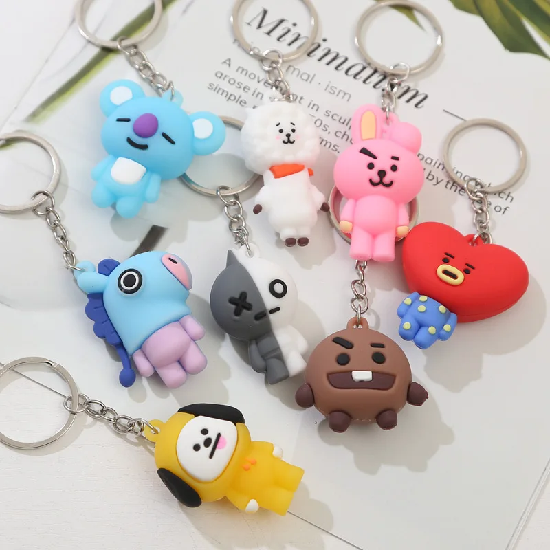 New Design Cartoon Pony Yellow Puppy Pink Rabbit Robot Key Chain ...