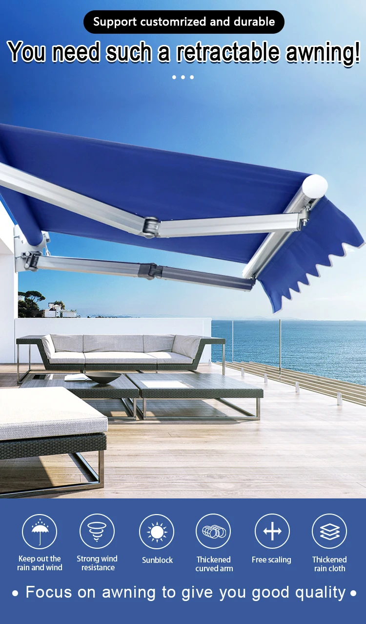 Competitive Rate Motorized Wall Hinged Aluminum Awning Bracket Mounting