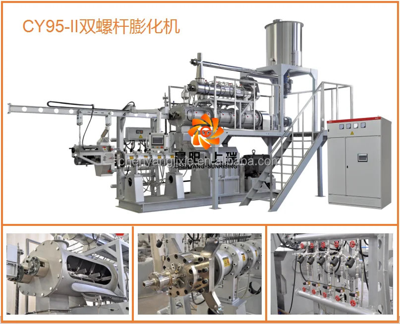 Automatic 5005000kg/h Double Screw Extruder Pet Food Dog Food
