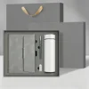 Grey notebook pen USB insulated cup