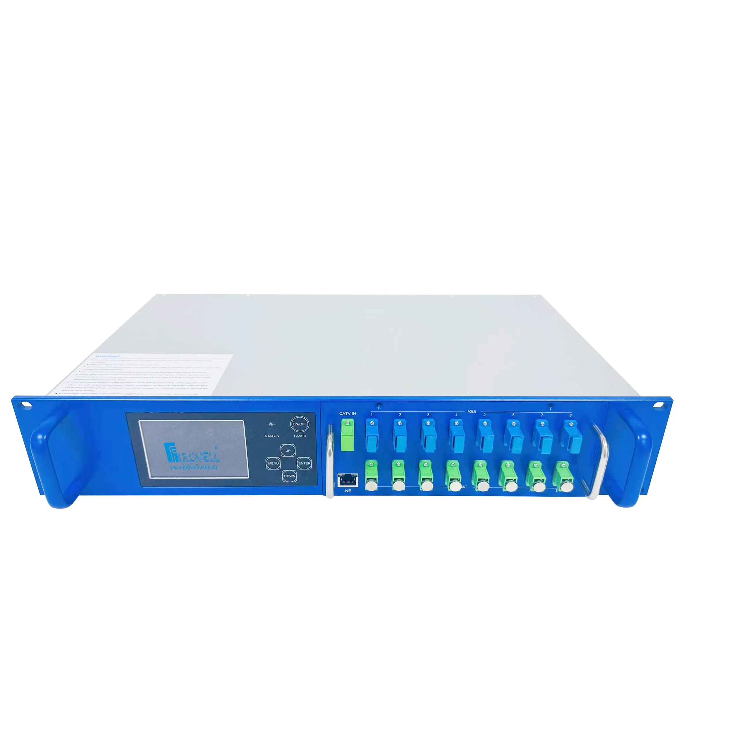 Fullwell module type  WDM EDFA with combiner G-PON XGS-pon Optical Amplifier8 way 23dBm output power with optical switch 1U19"