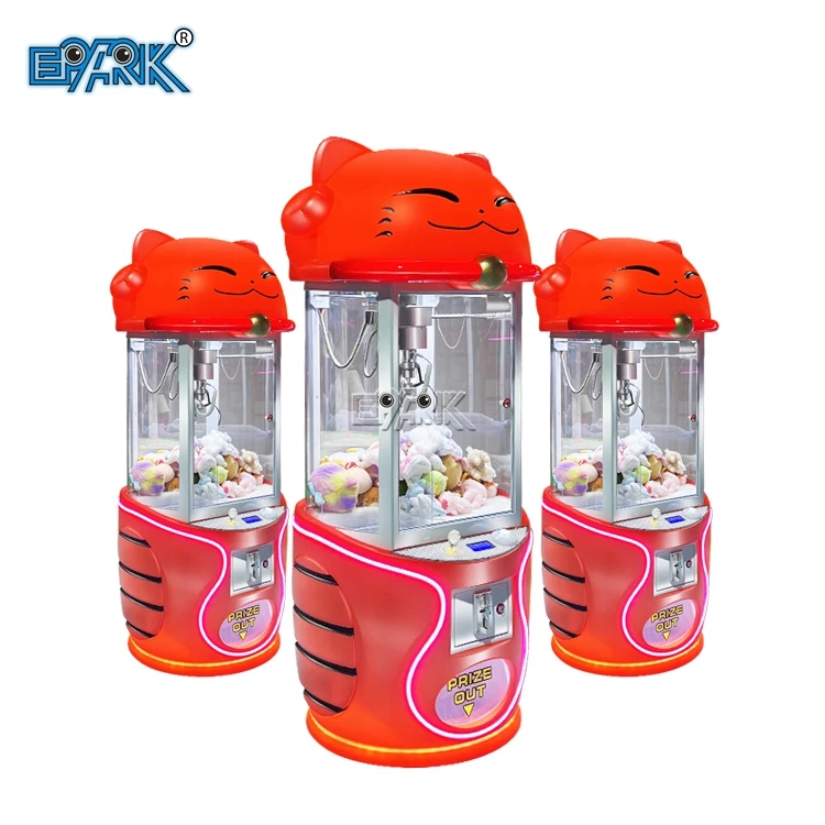 Coin Operated Plush Toy Vending Machine Claw Crane Game Cute Cat Claw Machine
