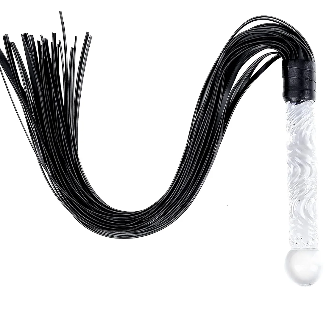 permanent anal plug Leder-Peitsche mit Penis-Griff aus Latex günstig kaufen main image 1