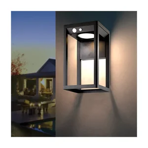 Vertak Outdoor Design Long Wall Lamp Light Modern Solar Wall Mounted Lantern Wall Light