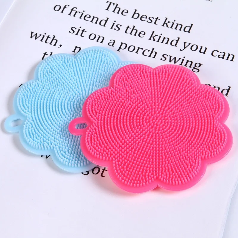 Multifunctional tableware cleaning brush silicone strong decontamination dishwashing brush manufacture