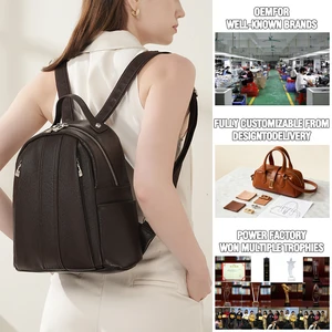Manufacturer Wholesale Custom Women's Retro Backpack Bag OEM/ODM High-quality Cowhide Shoulder Bag Student Bag